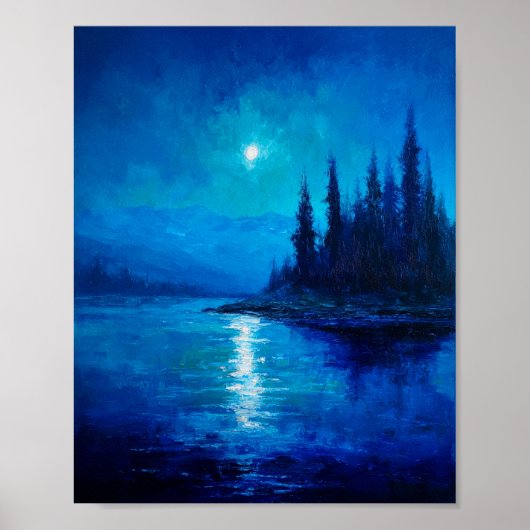 Poster Lumière de minuit : une réflexion au clair de lune (Devant)