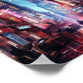 Poster Lumière de néon de la rue de Tokyo Cyberpunk (Coin)