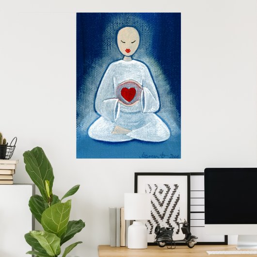 Poster "Lumière du coeur" (Bureau à domicile)