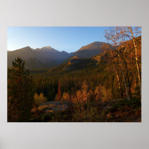 Poster Lumière du matin sur les montagnes Rocheuses en au