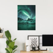 Poster Lumière du Nord en Norvège (Bureau à domicile)