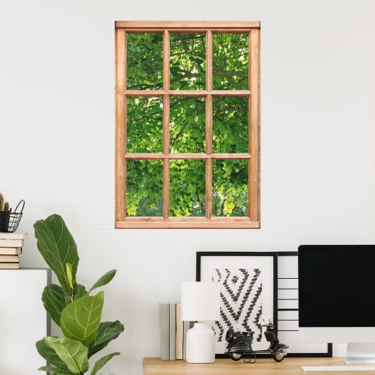 Poster Lumière du soleil à travers la vue Feuille depuis  (Bureau à domicile)