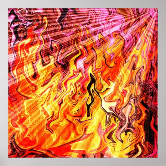 Poster Lumière du soleil à travers les flammes..... (Devant)
