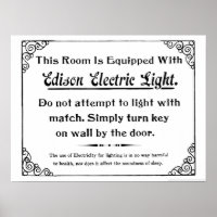 Lumière électrique drôle Edison