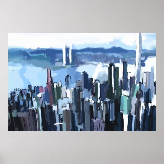 Poster Lumière et bleu (Devant)