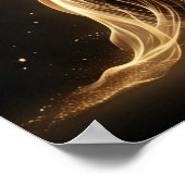 Poster Lumière Éternelle - Art de Silhouette Dorée Minima (Coin)