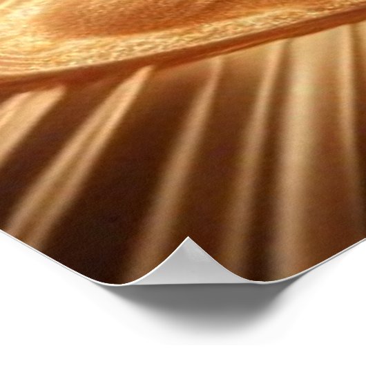 Poster Lumière Ethérée -Aura dorée Art Méditerranéen (Coin)