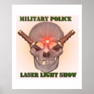 Poster Lumière laser de la police militaire