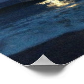 POSTER LUMIÈRE LUNE SUR LA PLAGE (Coin)