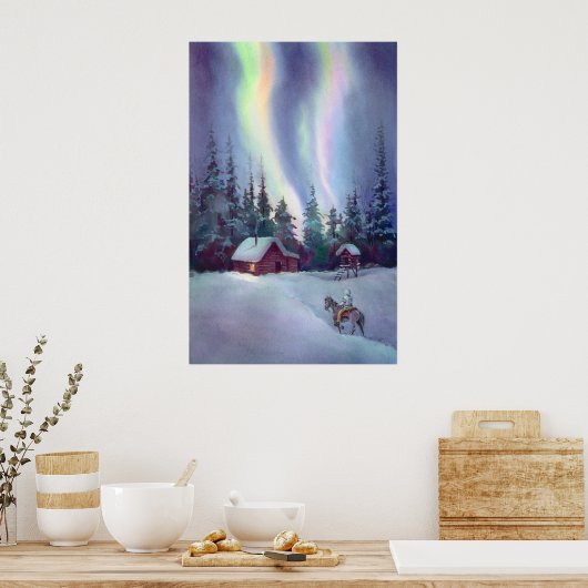 Poster LUMIÈRE NORD par SHARON SHARPE (Cuisine)