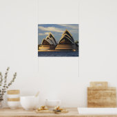 Poster Lumière précoce sur Sydney Opera House, Sydney, Ne (Cuisine)