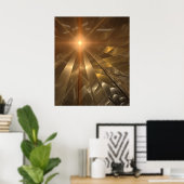 Poster 'Lumière réfléchie' (Bureau à domicile)