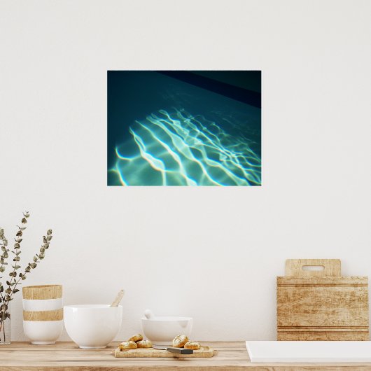 Poster lumière réfractée à l'eau (Cuisine)