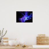 Poster Lumière rouge et bleue de fibre optique (Cuisine)