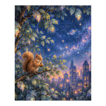 Lumières célestes de la ville Cadeau d'art mural f