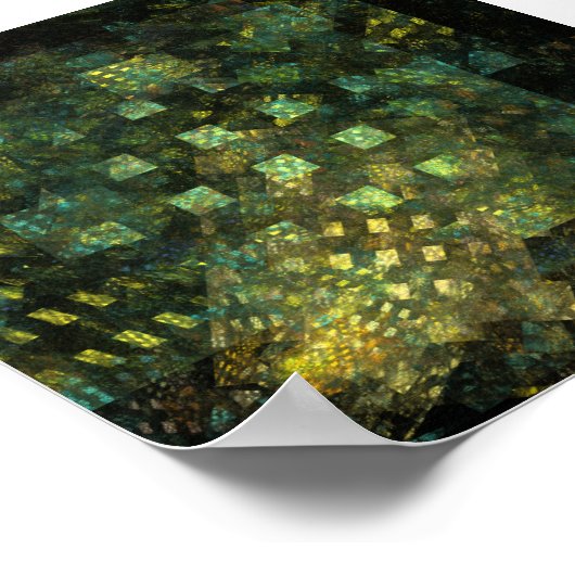 Poster Lumières dans la ville Art Abstrait (Coin)