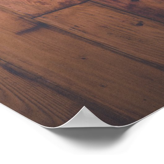 Poster Lumières de Chaîne en Bois Rustique de Bienvenue p (Coin)