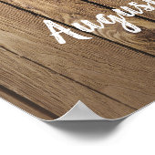 Poster Lumières de Chaîne en Bois Rustique pour Événement (Coin)