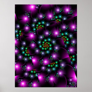 Poster Lumières de Fleur en Spirale