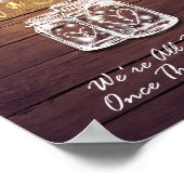 Poster Lumières de jarres de maçon de mariage Choisissez (Coin)