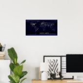 Poster Lumières de la Terre (Bureau à domicile)