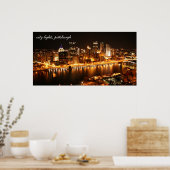 Poster lumières de la ville, pittsburgh (Cuisine)