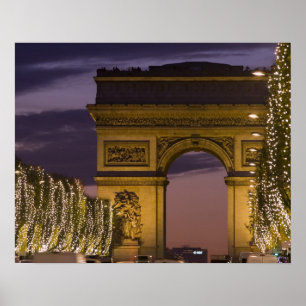 Poster Lumières de Noël sur les Champs Elysées