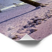 Poster Lumières des rues et arbres couverts de neige (Coin)