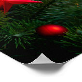 Poster Lumières dorées Joyeux Noël moderne (Coin)