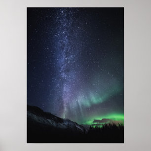 Poster Lumières du nord de la voie lactée