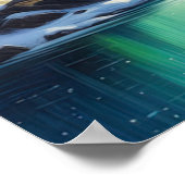 Poster Lumières Du Nord Sur La Vallée Des Neiges (Coin)