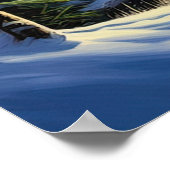 Poster Lumières du Nord sur la vallée gelée (Coin)