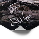 Poster Lumières du Nord sur une côte rocheuse (Coin)