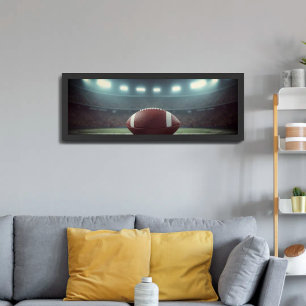 Poster Lumières du stade de football nuit dramatique