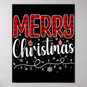 Poster Lumières Joyeux Noël Chapeau de Père Noël Xmas Drô