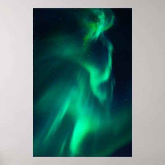 Poster Lumières nord vertes (Devant)