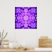 Poster Lumières violettes Mandala (Cuisine)