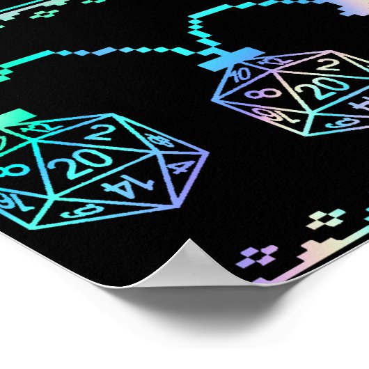 Poster Luminateurs RPG | Joueur de rôle Holo PnP Tabletop (Coin)