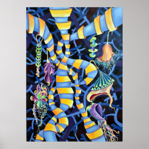 Poster Luminescence - Orchidées exotiques Motif tropical