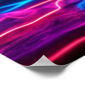 Poster Luminescent renard animal profond bois foncé (Coin)