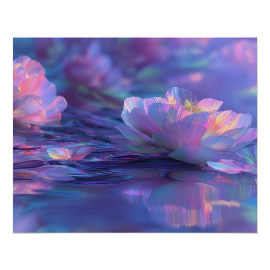 Poster Lumineuses Lys D'Eau (Devant)