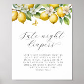 Poster Lumineux Baby shower Citron Été Late Night Diapos (Devant)