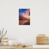 Poster Luminosité chaude au coucher du soleil (Cuisine)