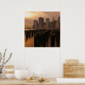 Poster Luminosité du coucher du soleil pendant les cieux  (Cuisine)