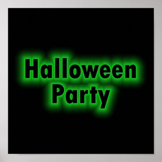 Poster Luminosité verte du parti Halloween (Devant)