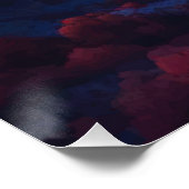 Poster Luminous Pink & Purple Mountain Landscape (Coin)