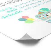 Poster L'un est Sweet rose glaces cône dessert bar signe (Coin)