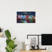 Poster Luna Island Night View New Rainbow Bridge (Bureau à domicile)