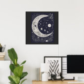 Poster Luna Mística "Halloven"  (Bureau à domicile)