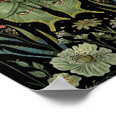 Poster luna Moth Gothique Aquarelle Art (Coin)